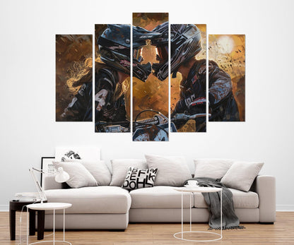 Motocross Canvas Art – Framed Dirt Bike Wall Art | Ready to Hang, High Quality Cotton Canvas