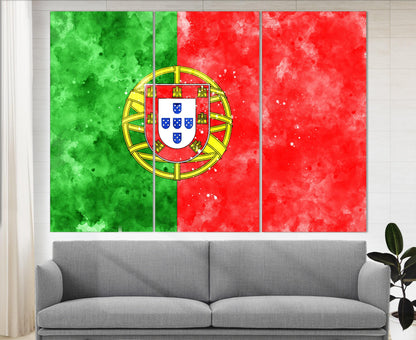 Portugal Flag Canvas Print - Framed Cotton Canvas Art | Ready to Hang Wall Decor