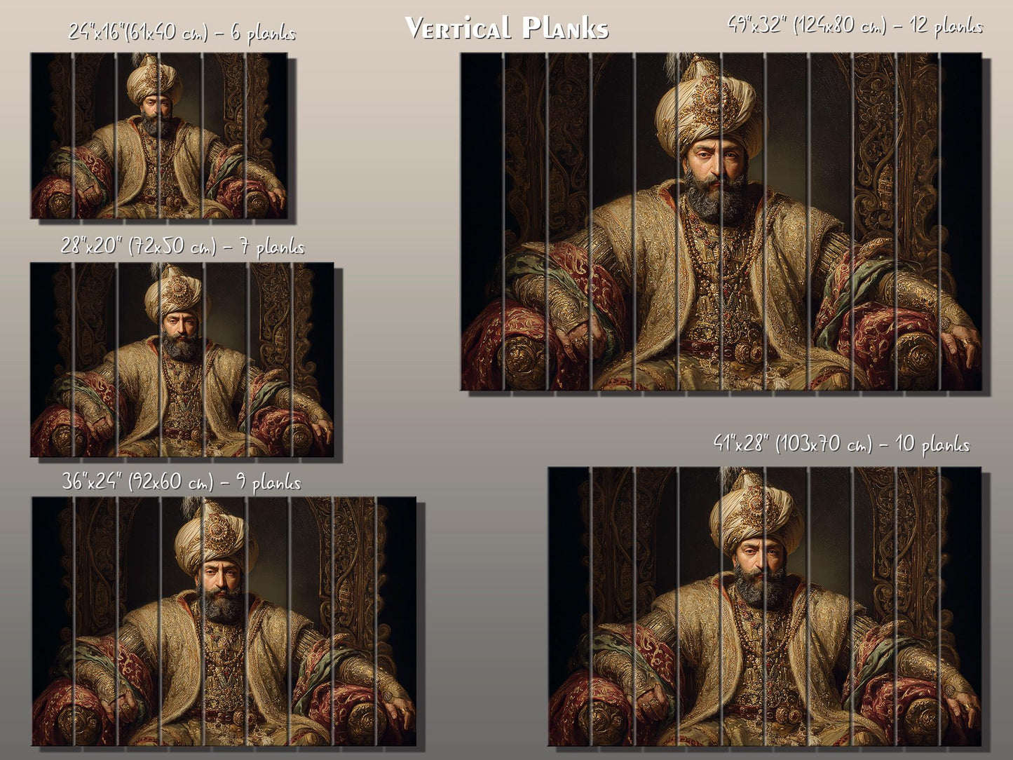Suleiman Magnificent Ottoman Throne Print on Wood