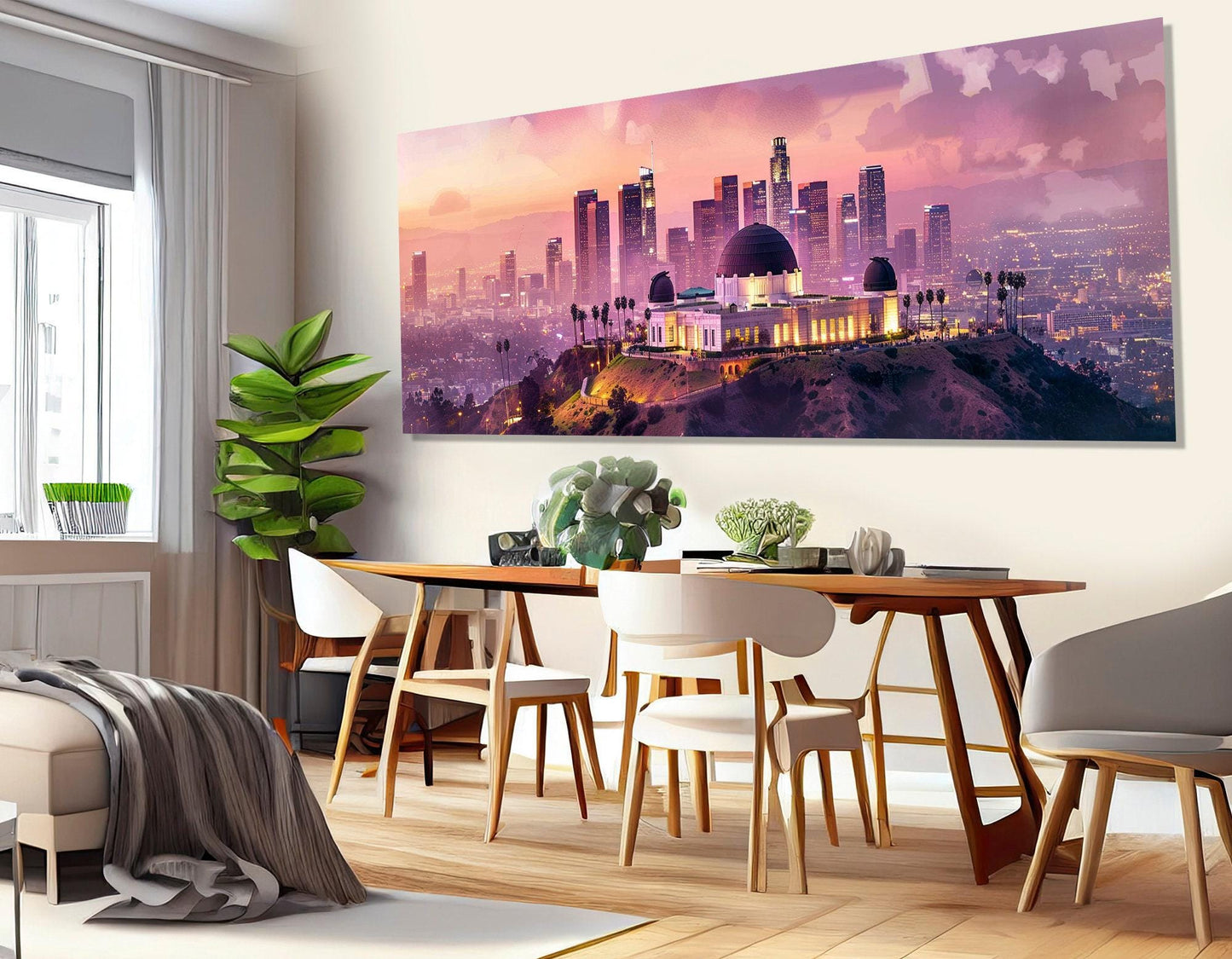 Griffith Observatory Canvas - Large Los Angeles Wall Art | Gallery Wrapped Multi Panel Print