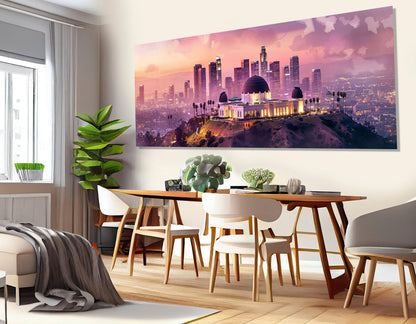 Griffith Observatory Canvas - Large Los Angeles Wall Art | Gallery Wrapped Multi Panel Print