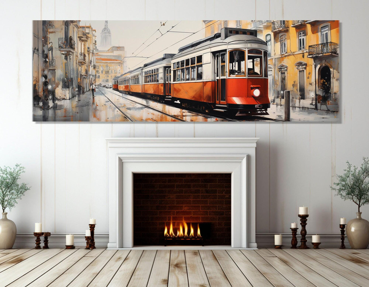 Lisbon Canvas Print – Large Cotton Gallery Wrapped Canvas Wall Art With Frame