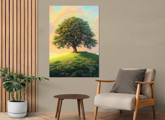 Oak Tree Canvas Print - Scenic Landscape Wall Art | Gallery Wrapped Cotton Canvas