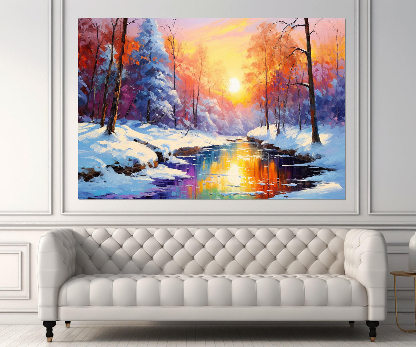 Winter Forest Canvas Print – Sunny Winter Wall Art | Framed Landscape Poster
