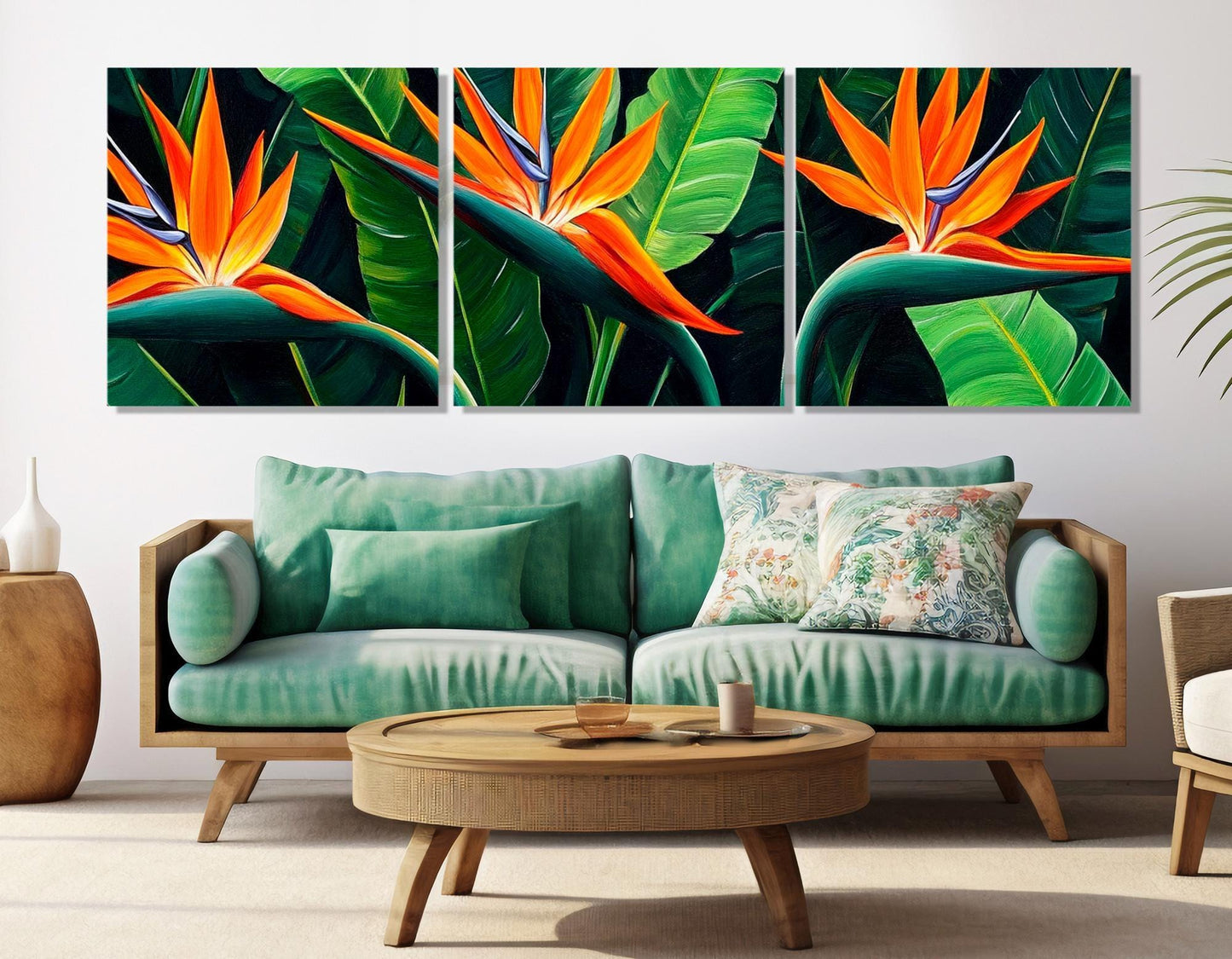 Birds of Paradise Canvas – Strelitzia Wall Art | Framed Canvas Print, Ready to Hang