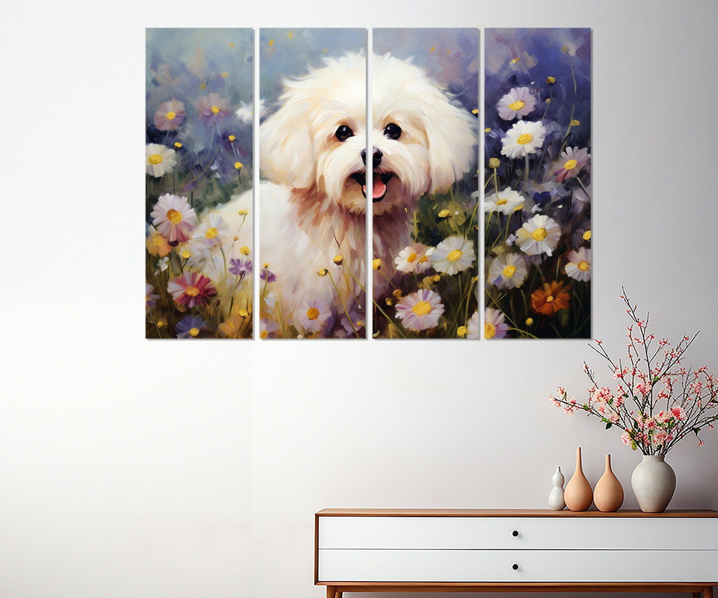 Cute Dog Canvas Print - Framed Canvas Art | Vet Office Decor & Groomer Gift