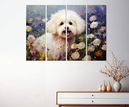 Cute Dog Canvas Print - Framed Canvas Art | Vet Office Decor & Groomer Gift
