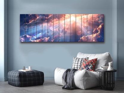 Religious Wood Wall Art | Peaceful Angel Print on Wood | Rustic Farmhouse Decor