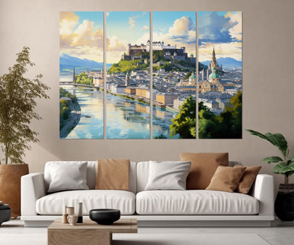 Salzburg Canvas Print – Abstract Wall Art | Framed & Ready to Hang, High Quality Cotton Canvas