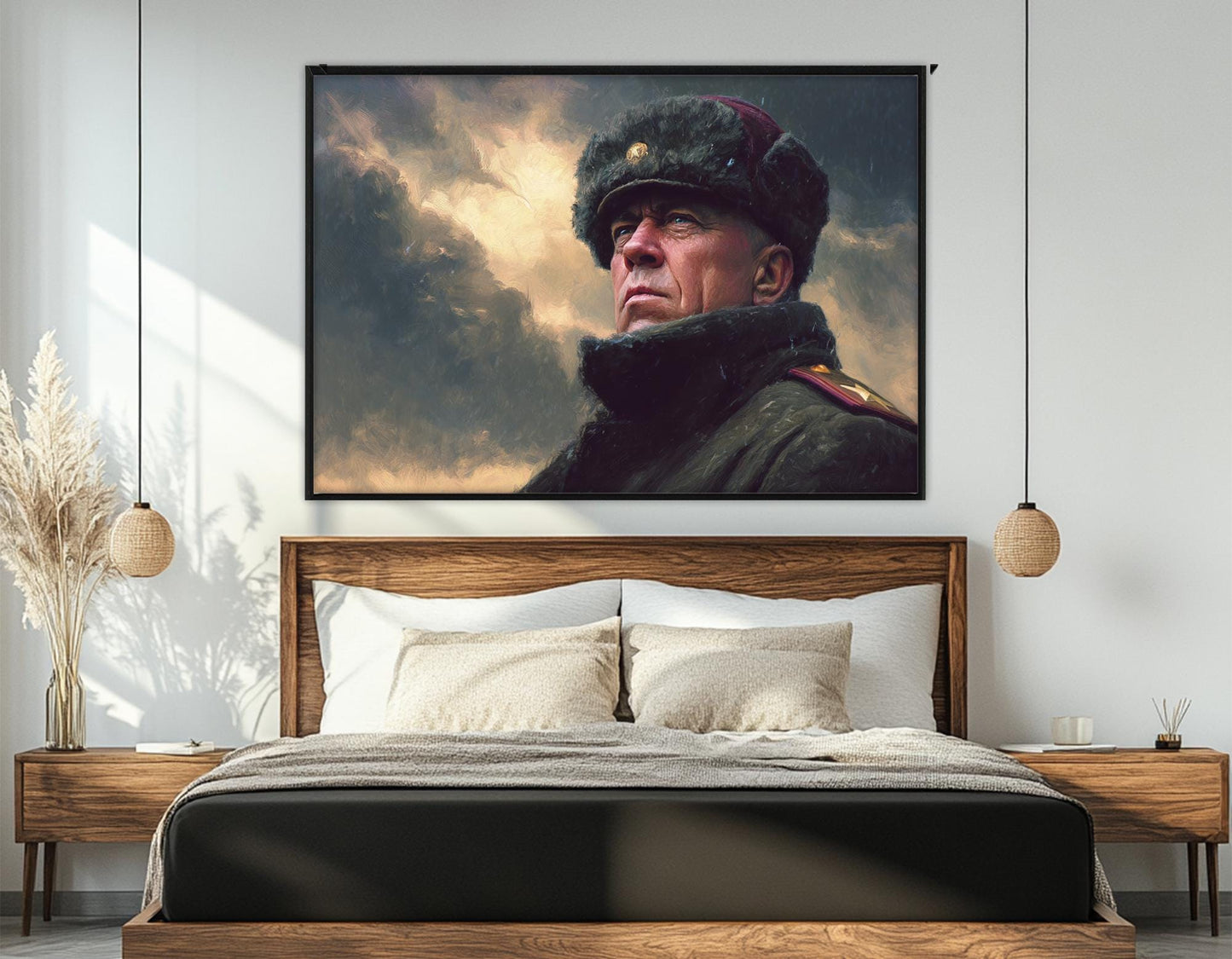 Georgy Zhukov Canvas Print – Framed Floating Frame | Museum Style WW2 Wall Art