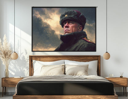 Georgy Zhukov Canvas Print – Framed Floating Frame | Museum Style WW2 Wall Art