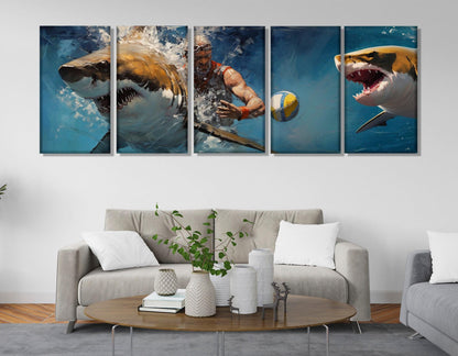 Water Polo Canvas Print – Large Framed Gallery Wrapped Canvas Ready to Hang