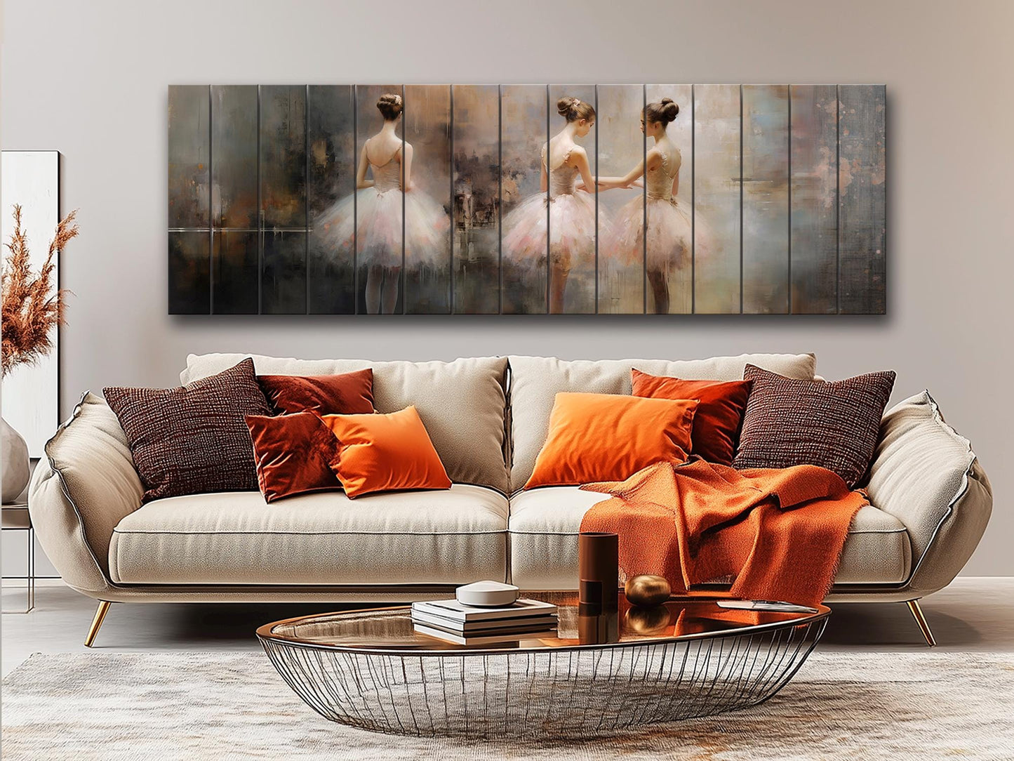 Wood Wall Art - Expressive Ballerina Print on Wood | Handcrafted Ballet Art Decor
