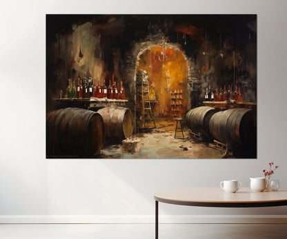 Vintage Wine Wall Art – Wine Cellar Canvas Print | Framed & Ready to Hang