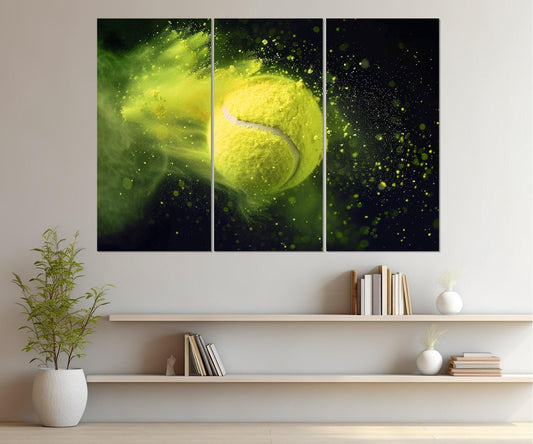 Tennis Canvas Print – Abstract Tennis Wall Art | Framed Painting, Ready to Hang