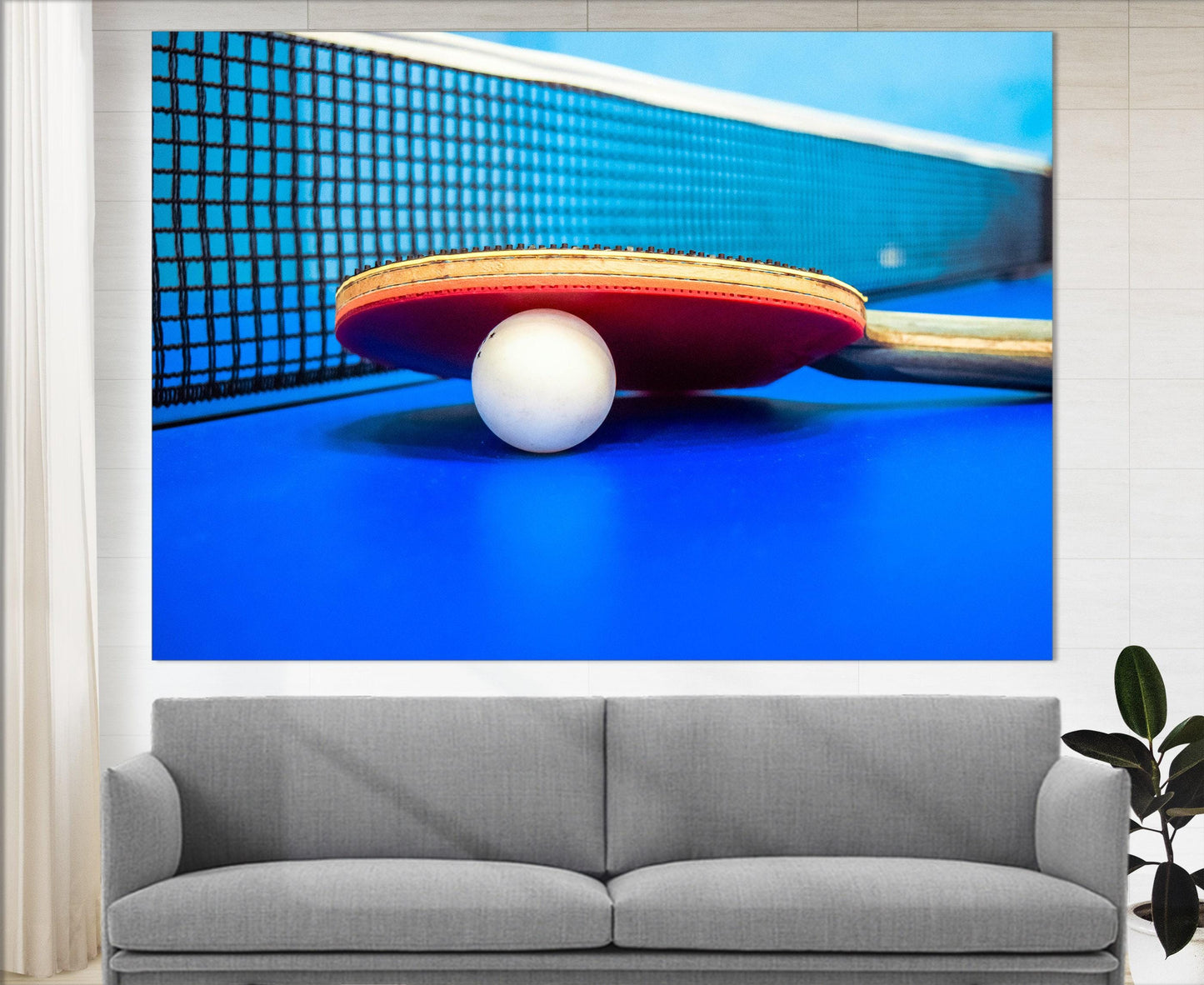 Table Tennis Wall Art - Ping Pong Canvas Sports Art | Gallery Wrapped Canvas Print