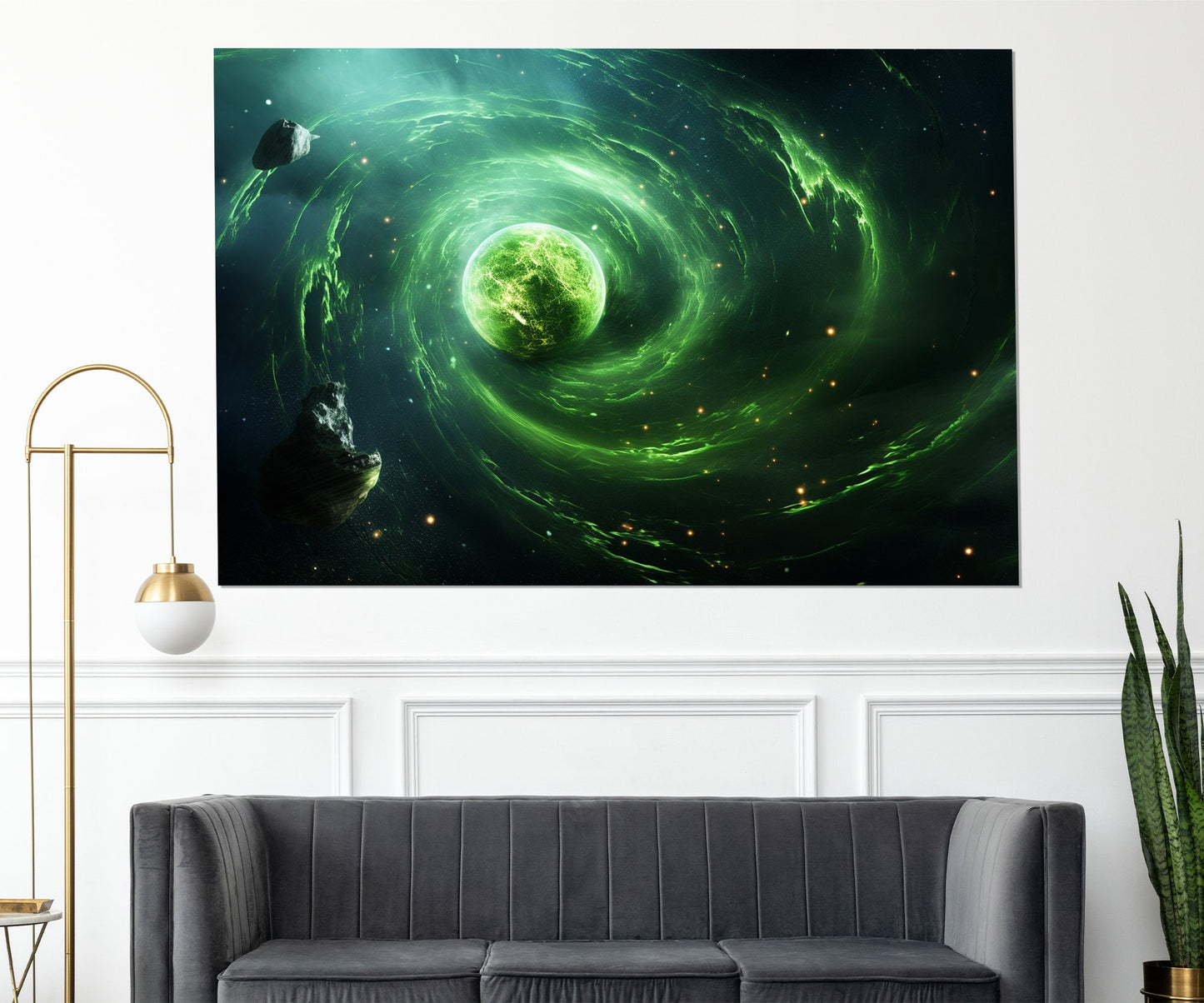 Electric Tornado Canvas – Abstract Space Wall Art | Galaxy Canvas Print, Framed & Ready to Hang
