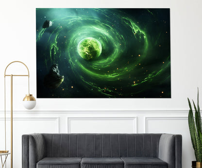 Electric Tornado Canvas – Abstract Space Wall Art | Galaxy Canvas Print, Framed & Ready to Hang