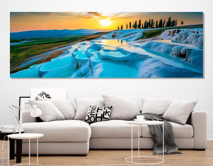 Pamukkale Canvas Print - Framed Floating Frame Canvas | Large Wall Decor, Ready to Hang