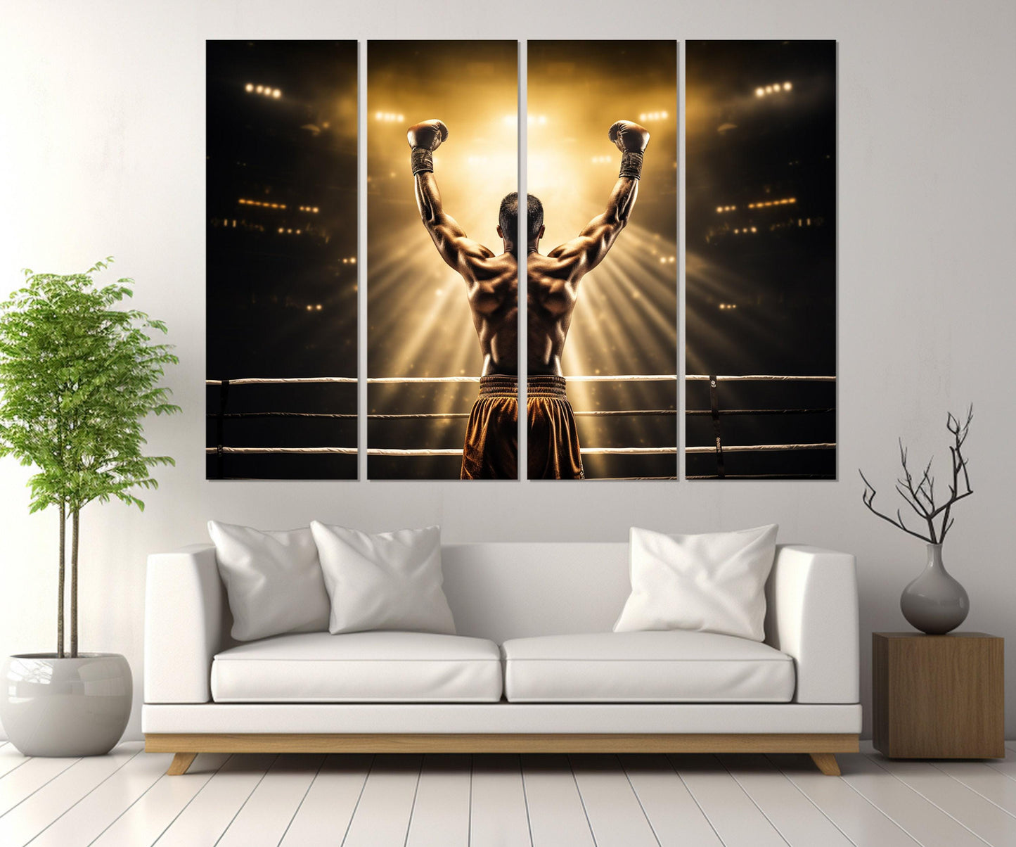 Boxing Wall Art - Martial Arts Canvas Print | Framed Ready to Hang Decor