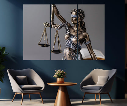 Femida Canvas Print – Lady Justice Art | Lawyer Gift Canvas | Framed Wall Decor