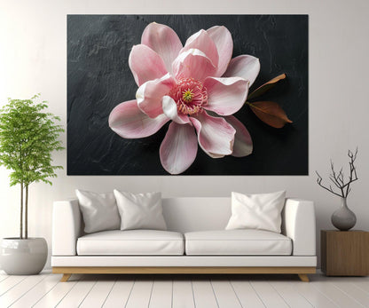 Pink Magnolia Canvas – Floral Wall Art | Framed & Ready to Hang Cotton Print