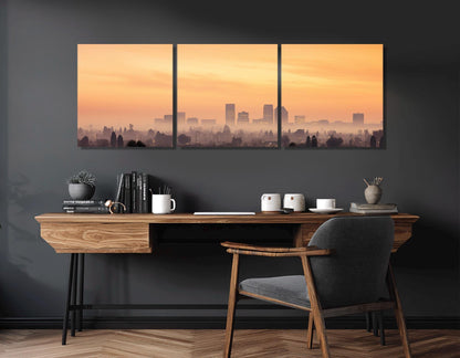 Fresno Canvas Print – Abstract Fresno Skyline Painting | Framed & Ready to Hang