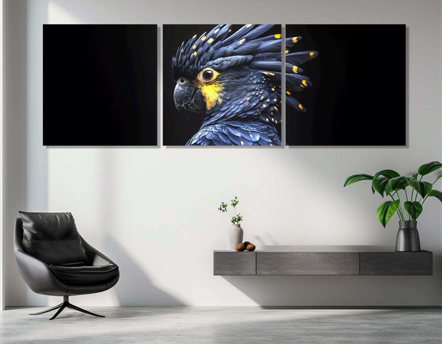 Cockatoo Parrot Canvas Print – Framed Floating Frame Art | Exotic Birds Wall Art