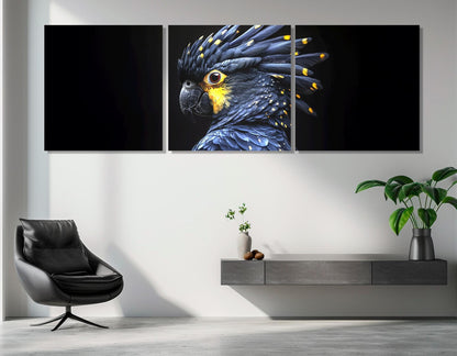 Cockatoo Parrot Canvas Print – Framed Floating Frame Art | Exotic Birds Wall Art
