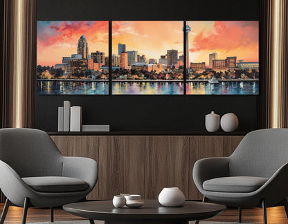 San Antonio Canvas Print - Abstract City Skyline Art | Framed Ready to Hang