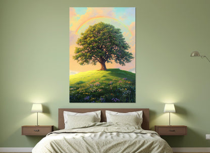 Oak Tree Canvas Print - Scenic Landscape Wall Art | Gallery Wrapped Cotton Canvas