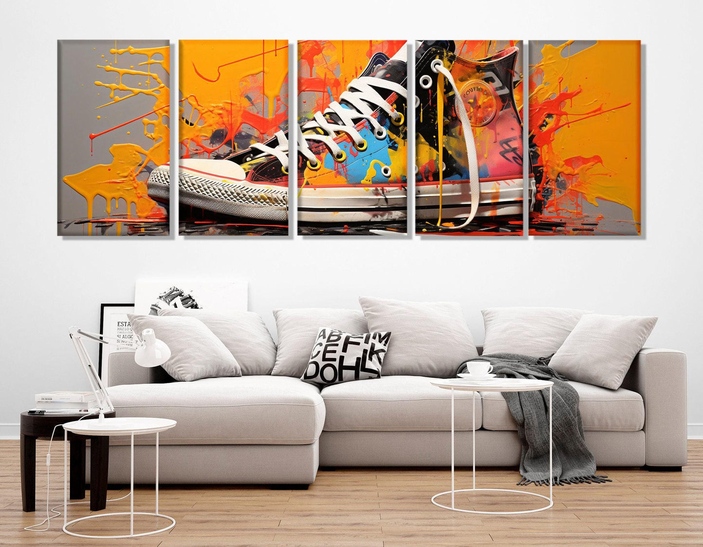 Abstract Graffiti Wall Art – Sneaker Canvas Print | Framed Canvas Art Ready to Hang