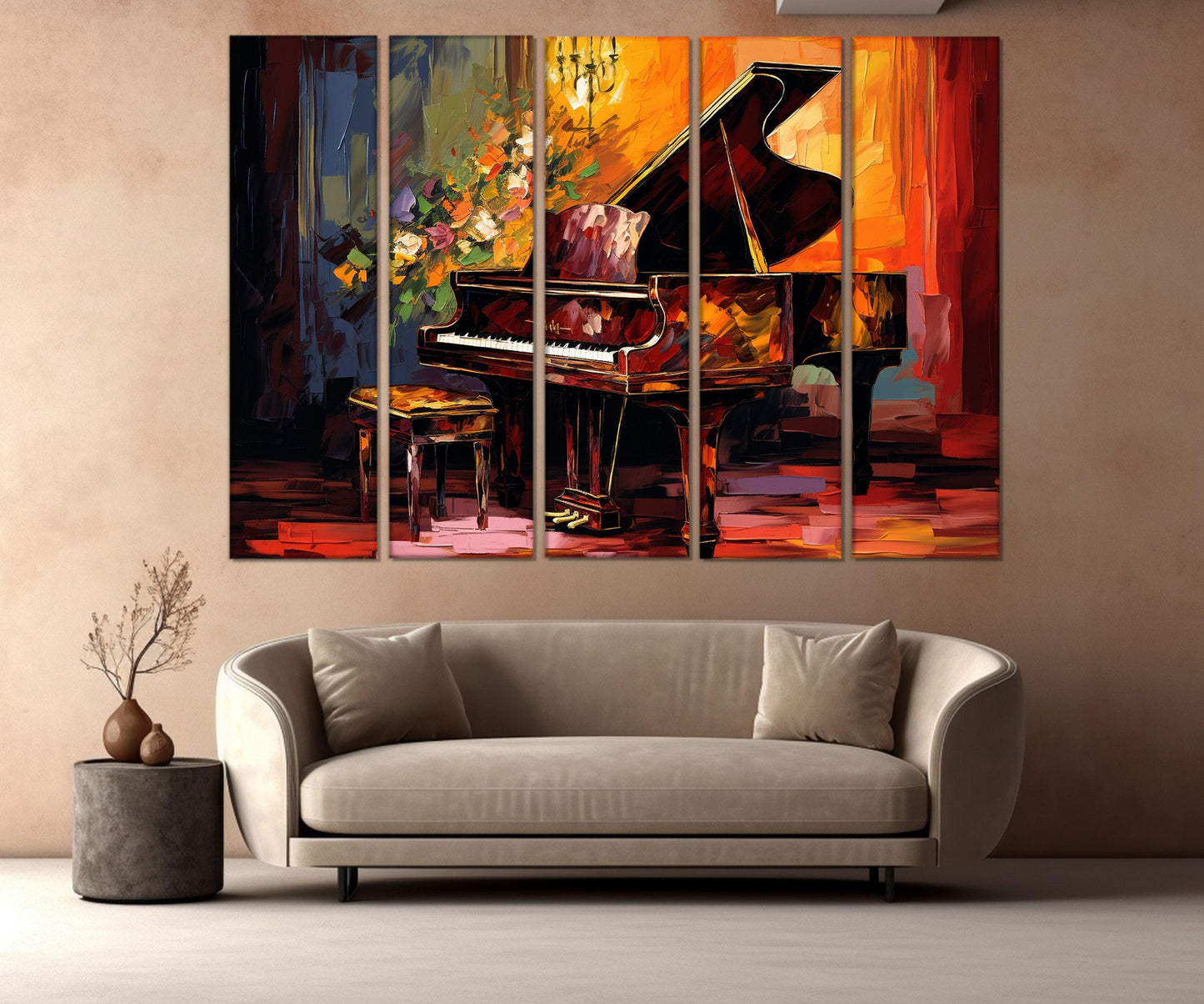 Grand Piano Canvas Print – Framed Piano Wall Art | Ready to Hang Music Decor