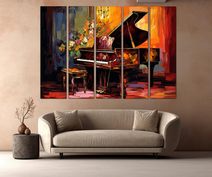 Grand Piano Canvas Print – Framed Piano Wall Art | Ready to Hang Music Decor