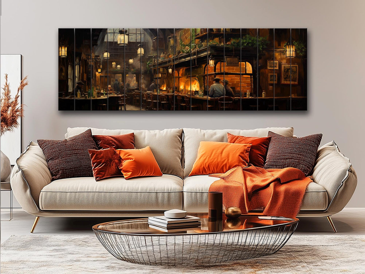 Irish Pub Wall Art – Rustic Wood Plank Artwork | Vintage Pub Print on Wood