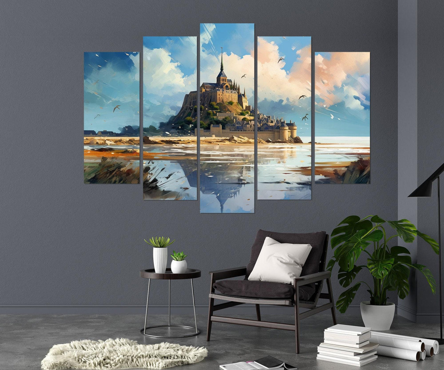 Mont-Saint-Michel Canvas Print – France Wall Art | Gallery Wrapped Cotton Canvas