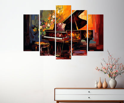 Grand Piano Canvas Print – Framed Piano Wall Art | Ready to Hang Music Decor