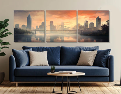 Jacksonville Canvas Print – Framed Abstract Sunset Art | Ready to Hang Wall Decor