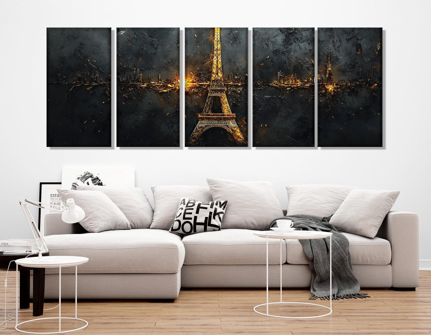 Eiffel Tower Canvas Print – Abstract Paris Wall Art | Framed, Ready to Hang