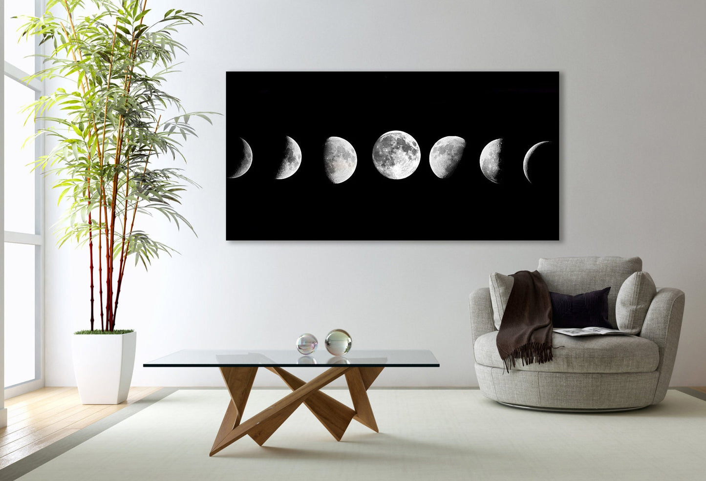 Moon Wall Art - Large Moon Canvas Print | Space Wall Art Decor