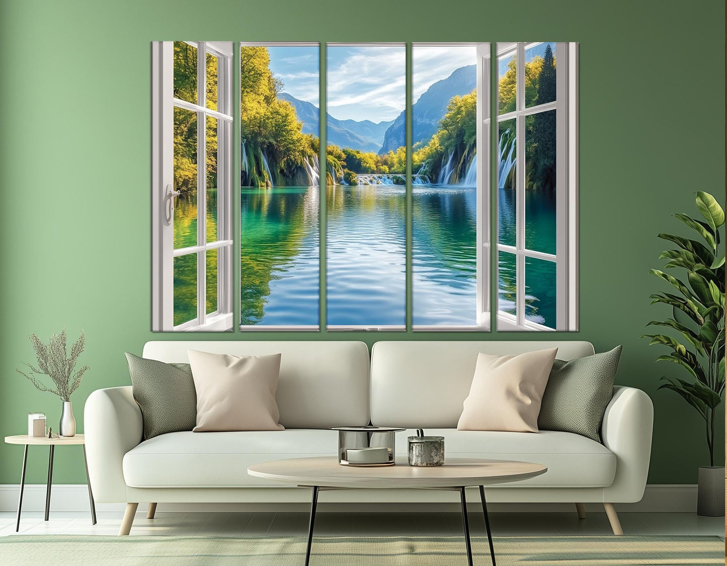 Plitvice Lakes Canvas Print – Gallery Wrapped Cotton Canvas With Waterfall Wall Art