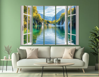 Plitvice Lakes Canvas Print – Gallery Wrapped Cotton Canvas With Waterfall Wall Art