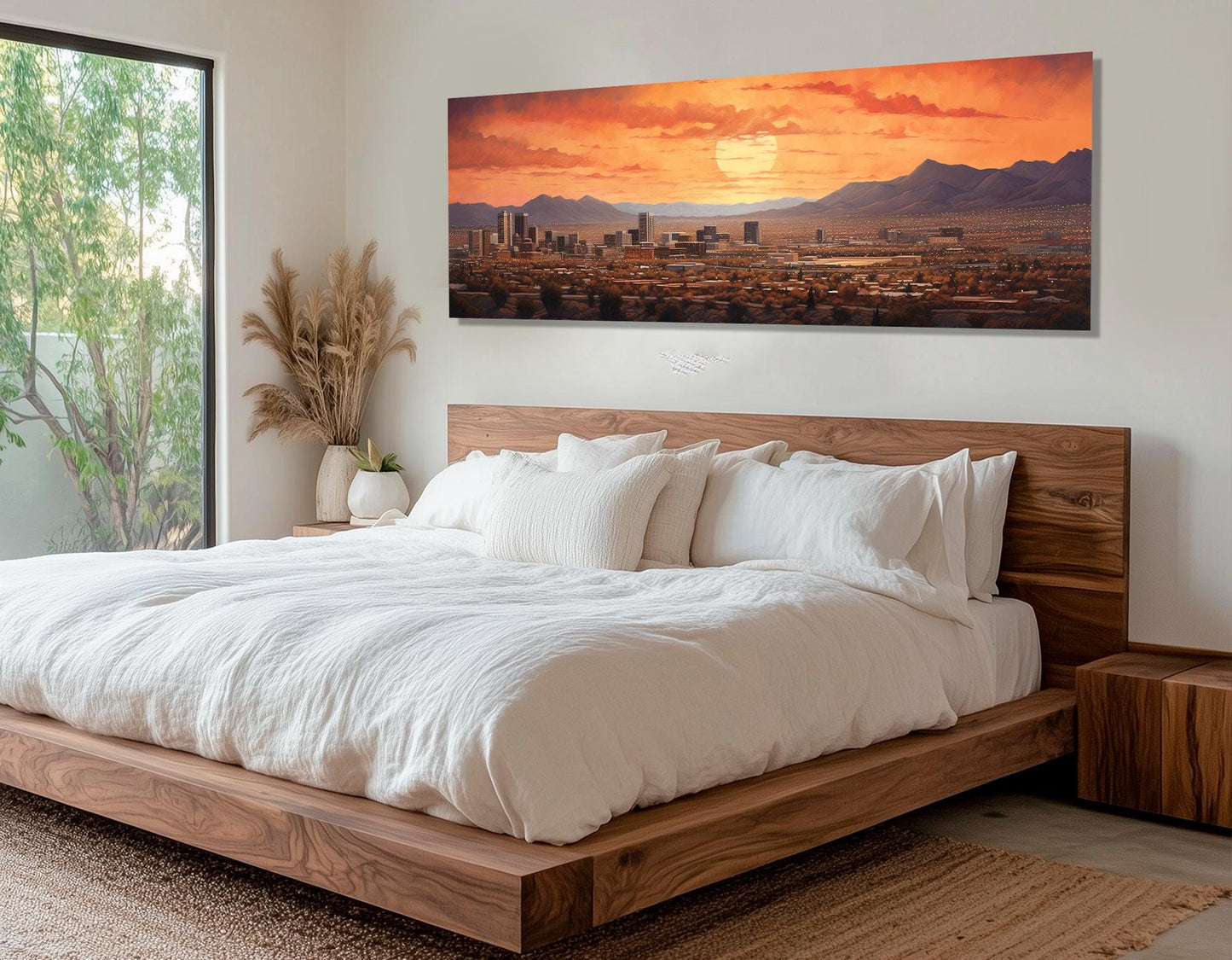 Albuquerque Wall Art – Abstract City Art Canvas Print | Framed & Ready to Hang