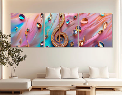 Music Wall Art - Treble Clef Canvas Print | Abstract Music Art, Ready to Hang