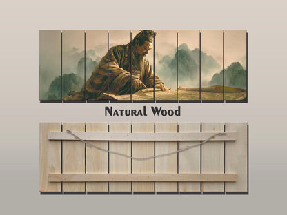 Sun Tzu Ancient Strategist Print on Wood