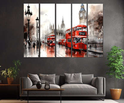 London Bus Canvas Print – Black and White Wall Art | Framed & Ready to Hang