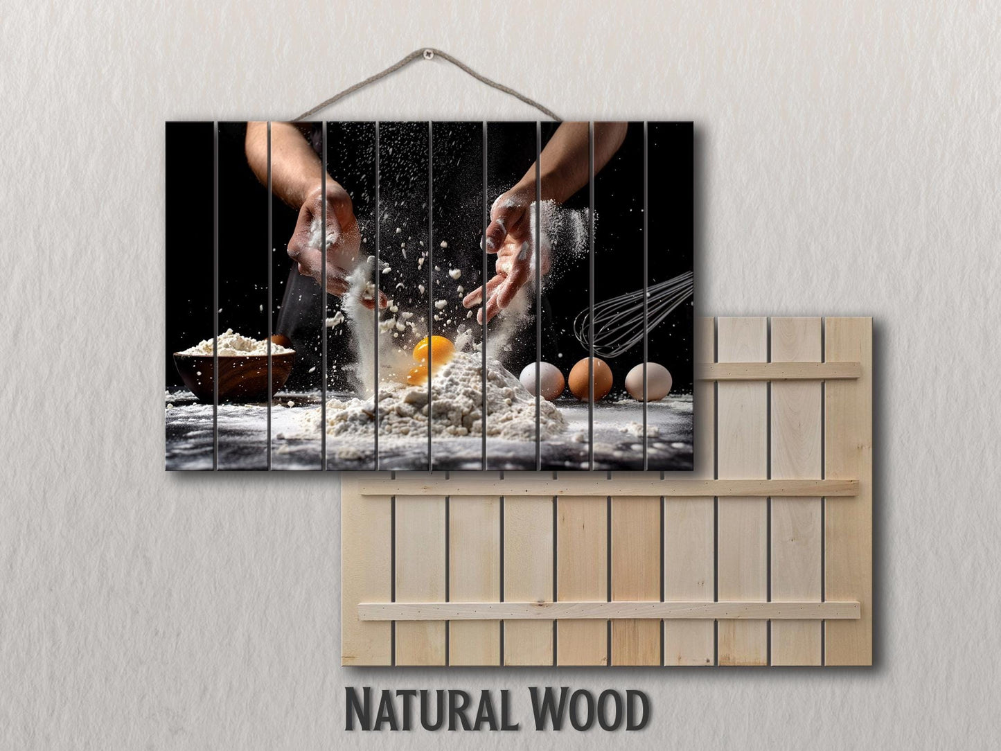 Pizza Wall Art - Wood Wall Decor | Rustic Kitchen Art | Chef Gift Ideas | Print On Wood