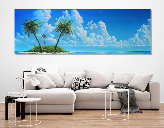 Desert Island Canvas Print – Tropical Wall Art | Framed Canvas Art Ready to Hang