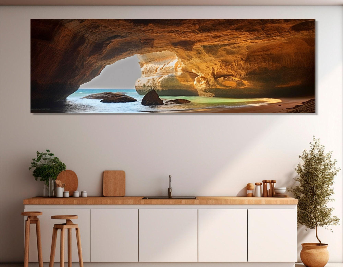 Benagil Cave Canvas Print – Large Portugal Wall Decor | Ready to Hang Framed Art