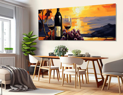 Wine Wall Art – Large Wine Canvas Print with Floating Frame | Gallery Wrapped Canvas
